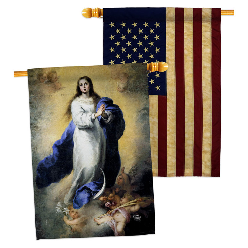Drapeau de maison en polyester 40 x 28 po à 2 côtés