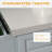 Rolling Kitchen Island with Storage, Portable Kitchen Cart with Stainless Steel Top, 2 Drawers, Spice, Knife and Towel Rack and Cabinets, Gray-836705564