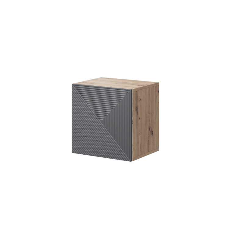 Aagam 40cm W Manufactured Wood Bedside Table, Artisan/Rivier Stone