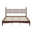 Lit plateforme en bois avec tête de lit en forme de gourde, lit plateforme de style rétro avec support à lattes en bois-586611793