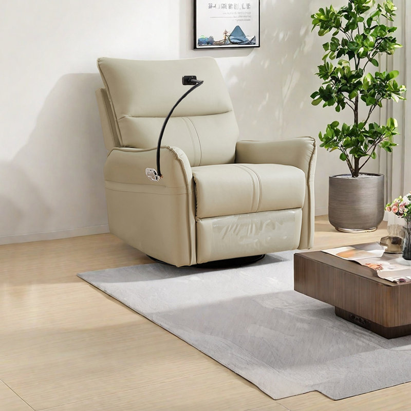 Chaises longues ergonomiques en similicuir, Beige