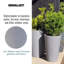 Concrete Effect Tall Planter, Frostproof Outdoor Plant Pot, Tall Garden Planter with Drainage Holes, Tall Round Plant Pot-830198968-830198950