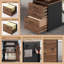 Bureau de direction 71 po avec classeur verrouillable, bureau en L avec prises de courant, bureau d'ordinateur réversible avec écran d'intimité et tiroirs, noyer