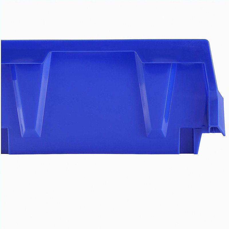 Plastic Storage Bin, (11-Inch x 5-Inch x 5-Inch), Hanging Stackable Storage Organizer Bin, Blue/Red, 12-Pack, Heavy Duty Stacking Containers for Closet, Kitchen, Office, or Pantry Organization