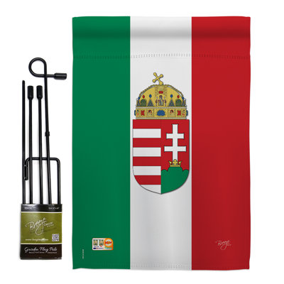 Double Sided 18.5'' H x 13'' W Polyester Flag Set