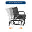 Banc oscillant en acier Etherton