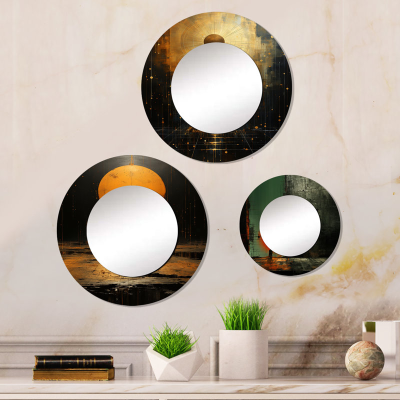 Elizer Metal Round Mirror