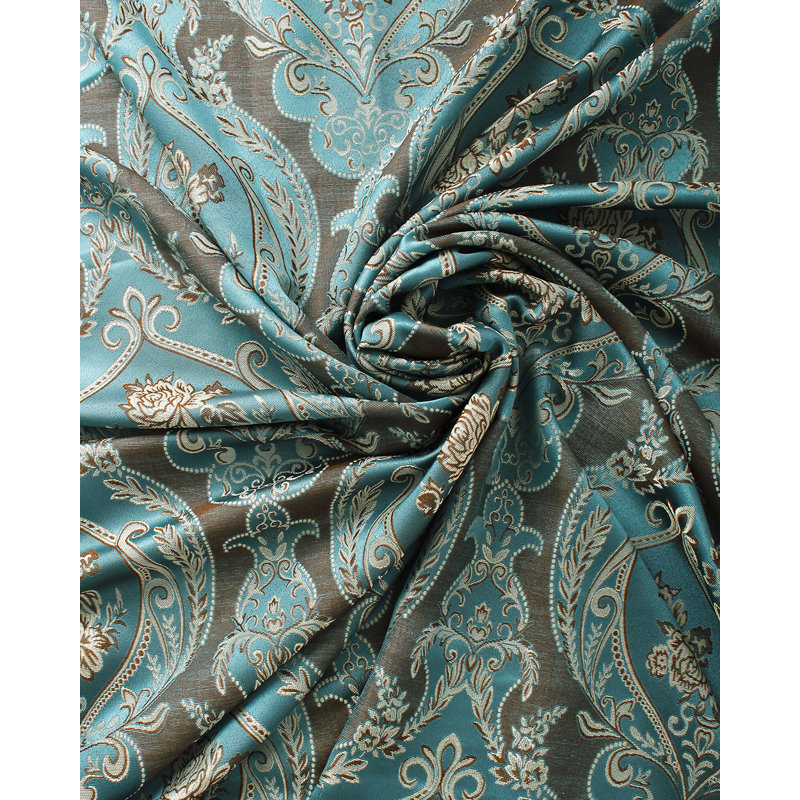 Panneau de rideau simple obscurcissant en polyester Vanwert, Bleu