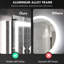 Miroir à DEL 47 po x 35 po pour salle de bain, brouillard, intensité variable avec mémoire, options de température de couleur infinie, miroir de salle de bain mural, réglable et à température,