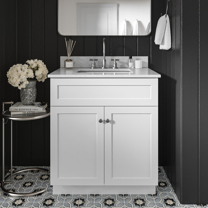 Partham 31" Single Bathroom Vanity Set, White