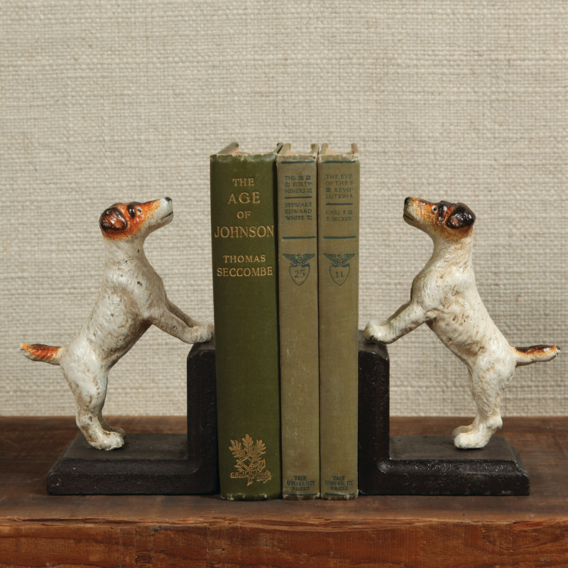 Traditional Metal Bookends Pair