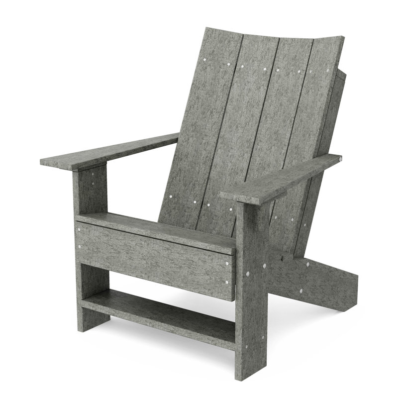 Contemporary Adirondack Chair, Dark Gray