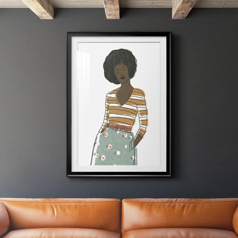 Fashion Vignette II par - impression sur, Cadre noir, H 36,5 po x l 26,5 po x P 1 po