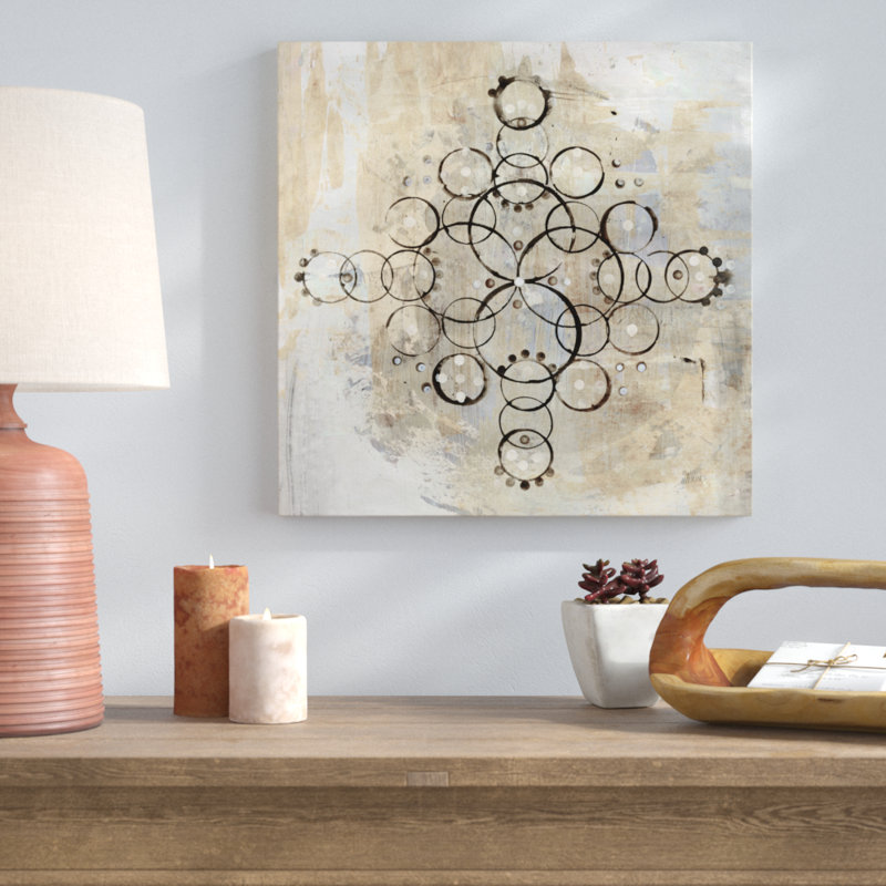 Neutral Mandala II Crop by Melissa Averinos - No Frame Painting on Canvas, 51cm H x 51cm W x 3.8cm D