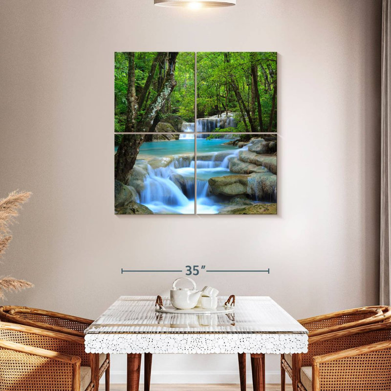 Kerrick, cascades d'Erawan, H 38 po x l 38 po