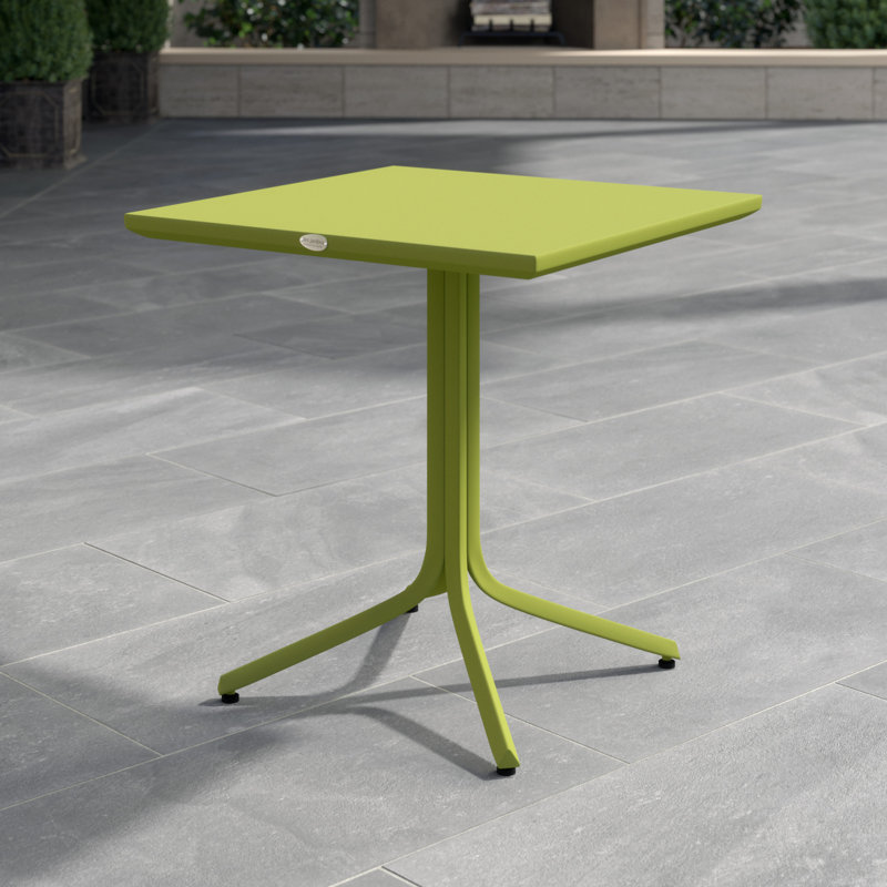 Hybrid 77 Outdoor Square Bistro Table, Lime