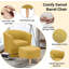 Fauteuil demi-tonneau pivotant avec repose-pieds Sharolynn-340204155