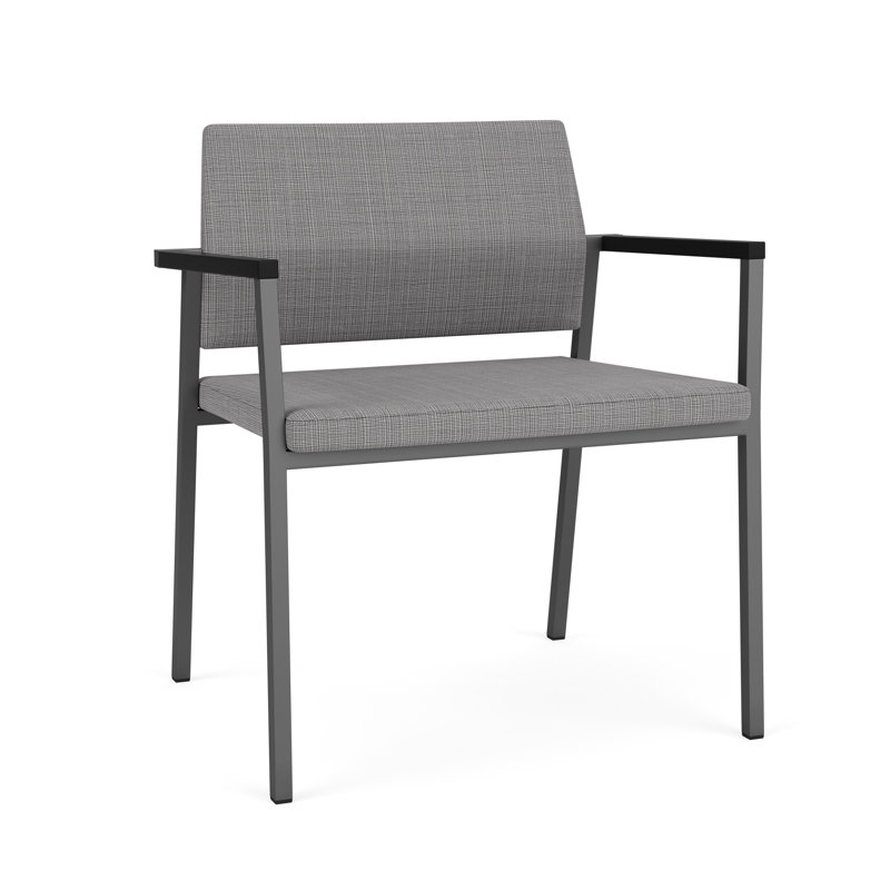 Fauteuil de réception Avon Rx, Vinyle gris chambray, Gris anthracite