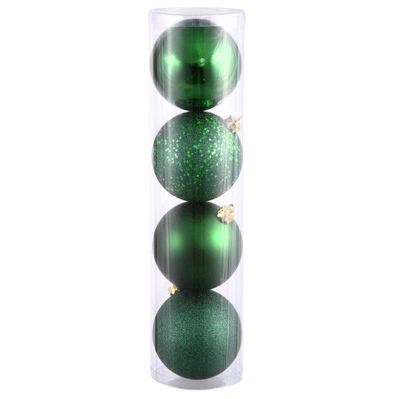 Décoration de boule décorative des Fêtes, H 4,75 po x l 4,75 po x P 4,75 po, Paillettes blanches