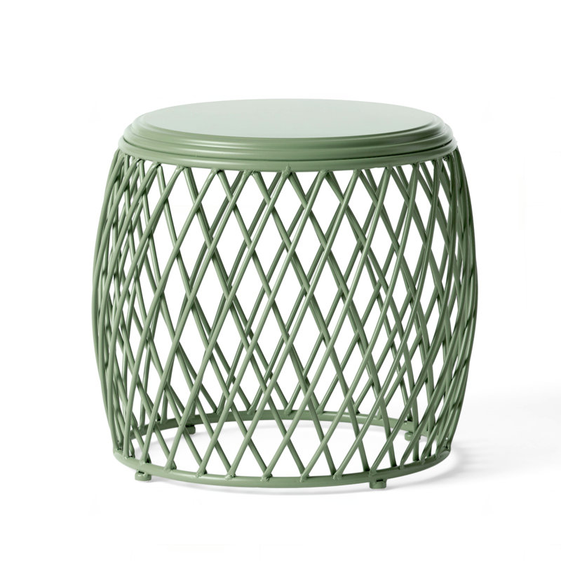 Patio Side Table with Stylish Design, Green