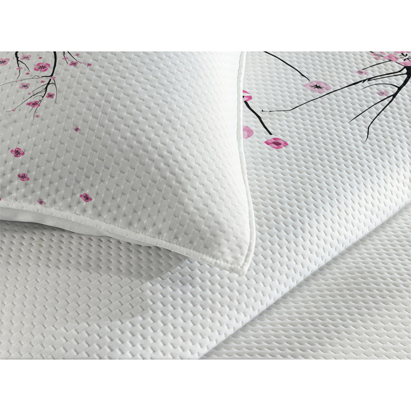 Eclectic Polyester Floral Coverlet, King Bedspread + 2 Shams