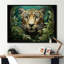 «Joyful Jaguar in Jungle», reproduction sur toile-596903763-596903760