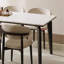 Superbe ensemble de chaises de table en pierre de frêne blanc brûlé-104066359