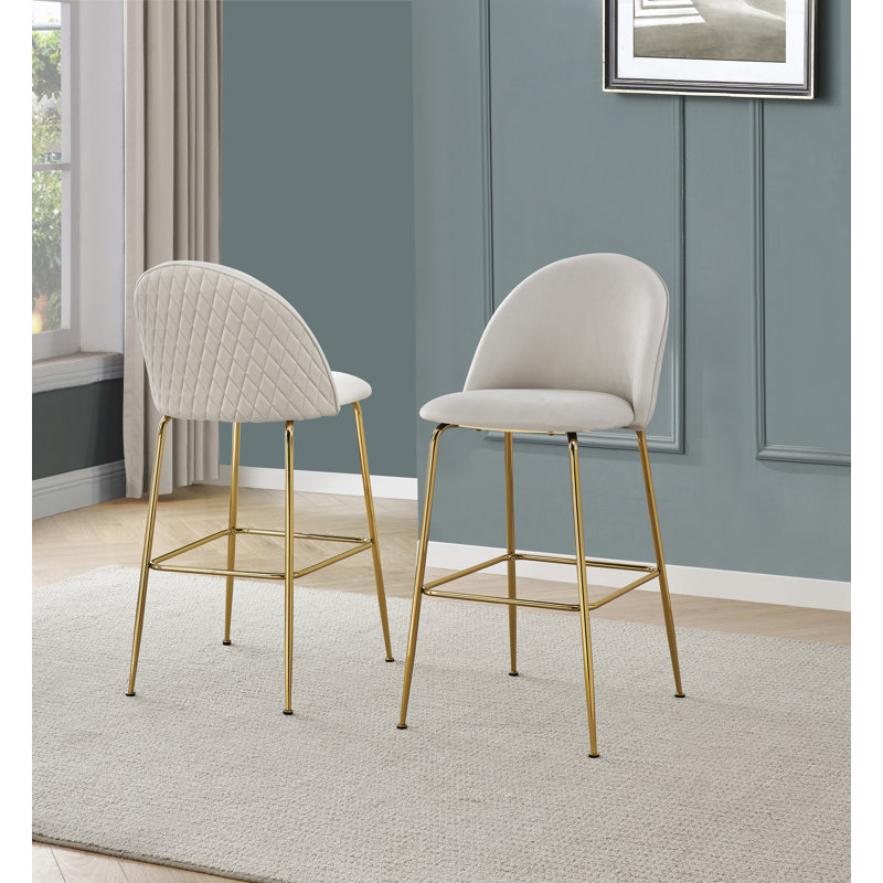 Tabouret de bar Yufei 29, Crème