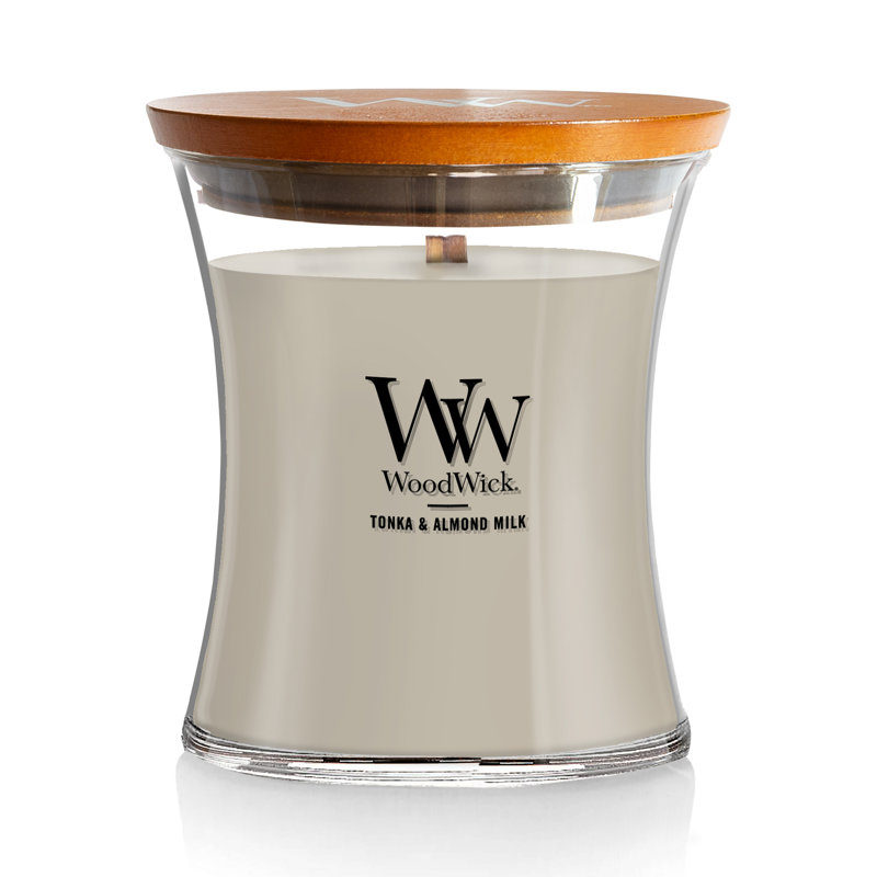 Bougie WoodWick Tonka et lait d'amande, Pot de 9,7 oz