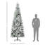 Arbre de Noël artificiel pin clair enneigé 9 pi avec branches réalistes et 1084 pointes
