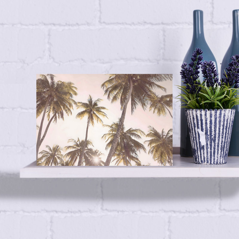 Art mural abstrait tropical tropical, H 12 po x l 18 po, Green/Grey