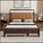 Wooden Storage Platform Bed, With 2 Big Drawers, T-XL Size Trundle-1393018196