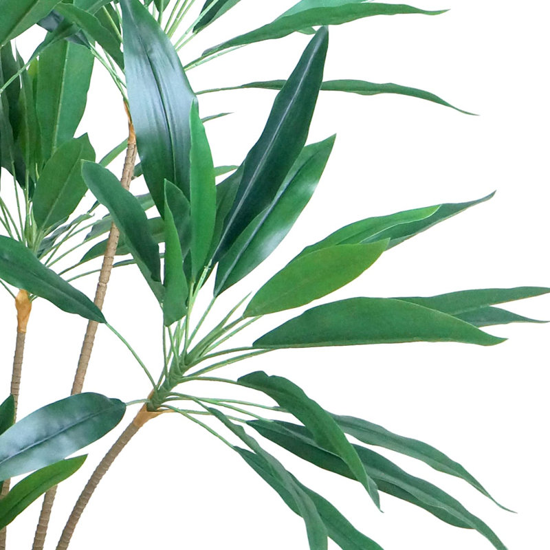 66'' Faux Dracaena Tree in Planter, Thick Line Blue