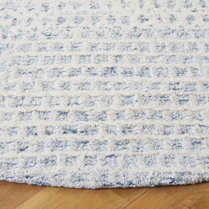 Armittie 223 Area Rug In Ivory / Blue, Round 6'