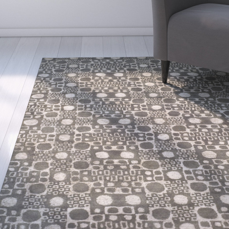 Tapis gris / crème Freda, Rectangle 7 pi 6 po x 9 pi 6 po