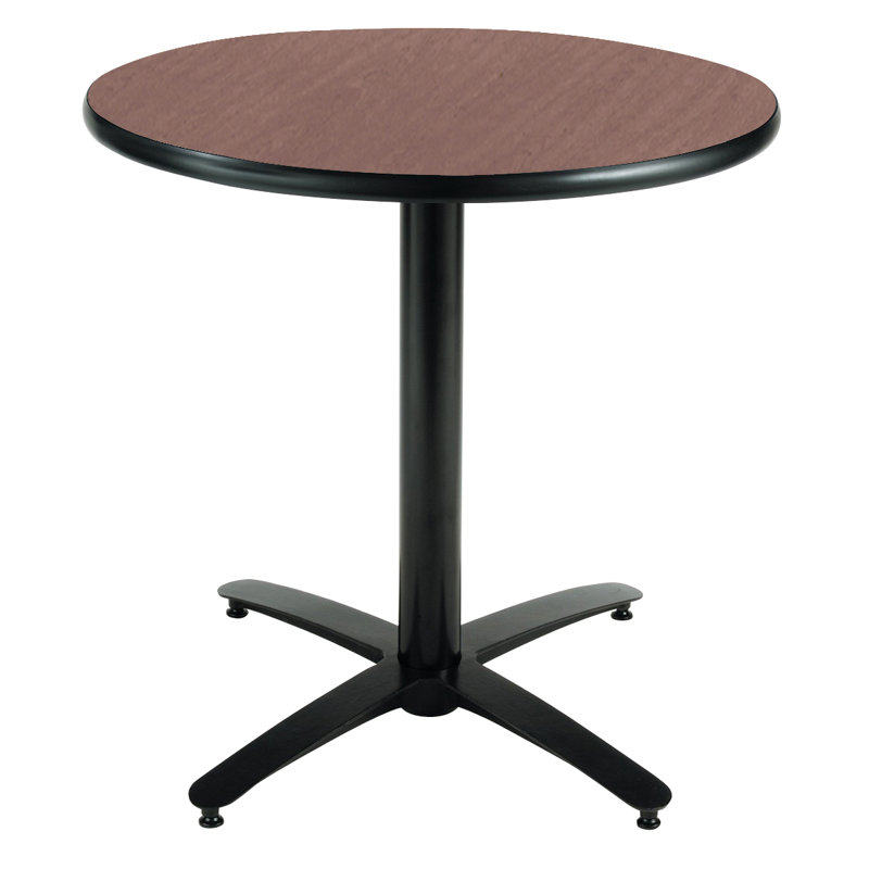 Table ronde pour salle de pause, Acajou foncé, H 42 po x L 36 po x l 36 po