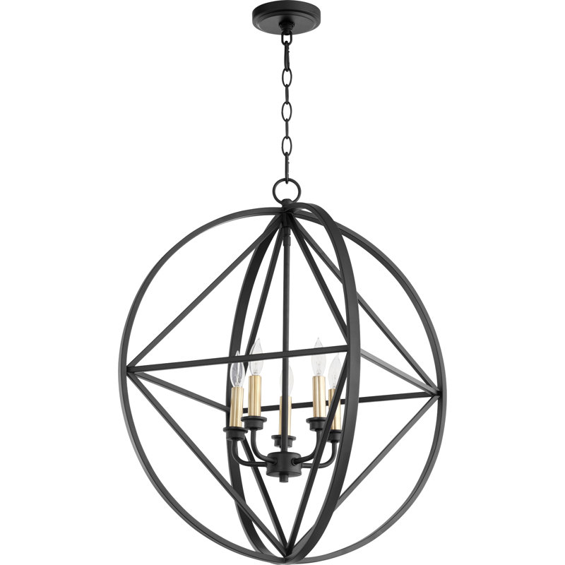 Teston 5 - Light Dimmable Globe Chandelier