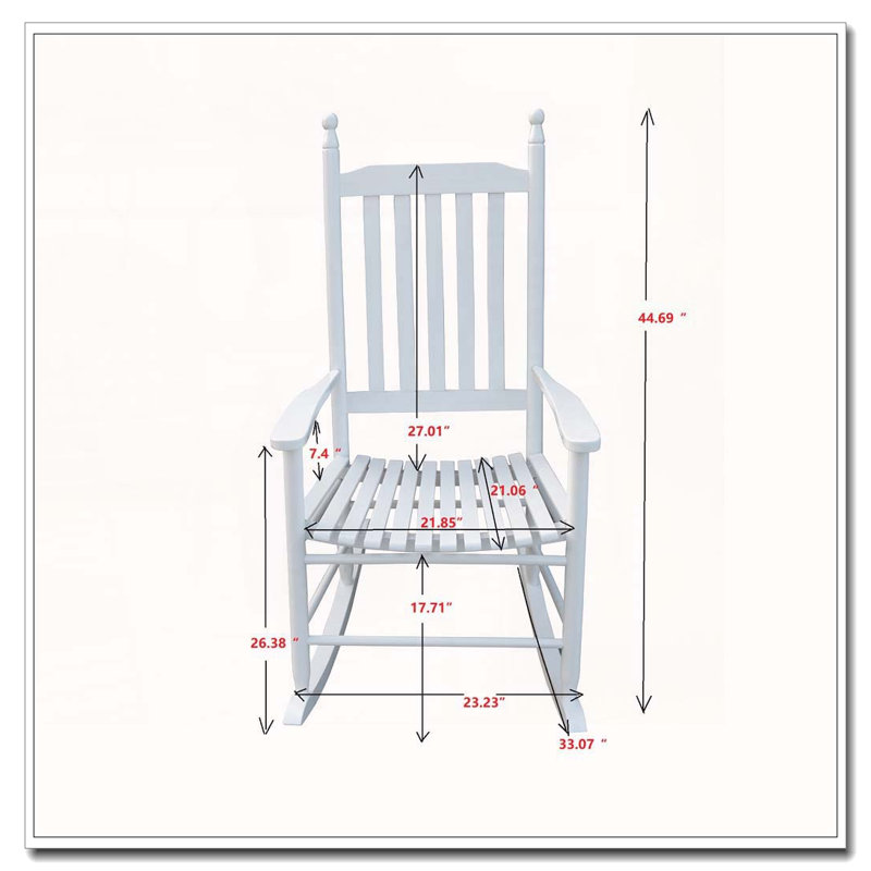 Chaise berçante en bois massif