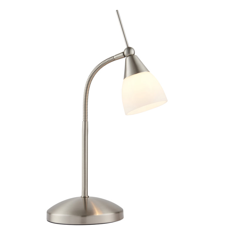 Abell Metal Desk Lamp, Satined chrome