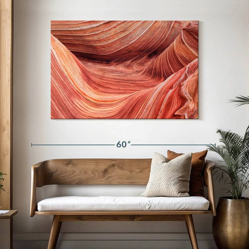 Alvord Wave Rock Formation, H 32 po x l 48 po
