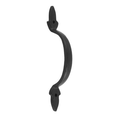 Door or Drawer Wrought Iron Fleur de Lis 4" Center to Center Arch Pull
