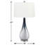 Lampe de table en verre bleu et blanc 31 po Tropea