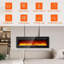 Symple Stuff 89cm W Matte Black Electric Fireplace