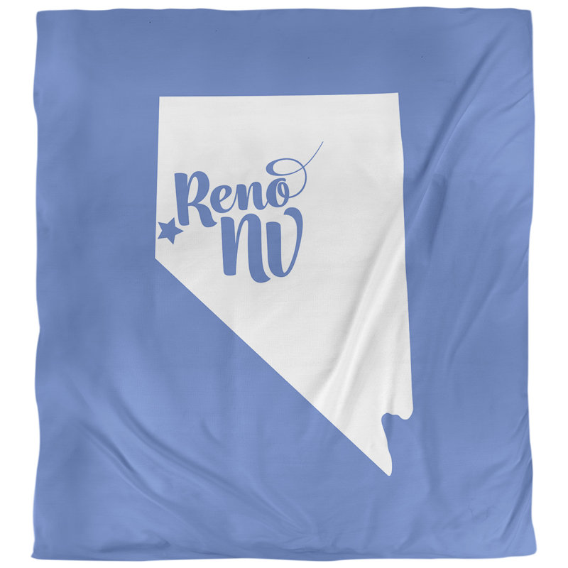 Housse de couette reno nevada, Housse de couette pour grand lit, Bleu, Microfibre