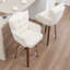 Swivel Upholstered Counter Stool with Solid Wood Frame-1955858753