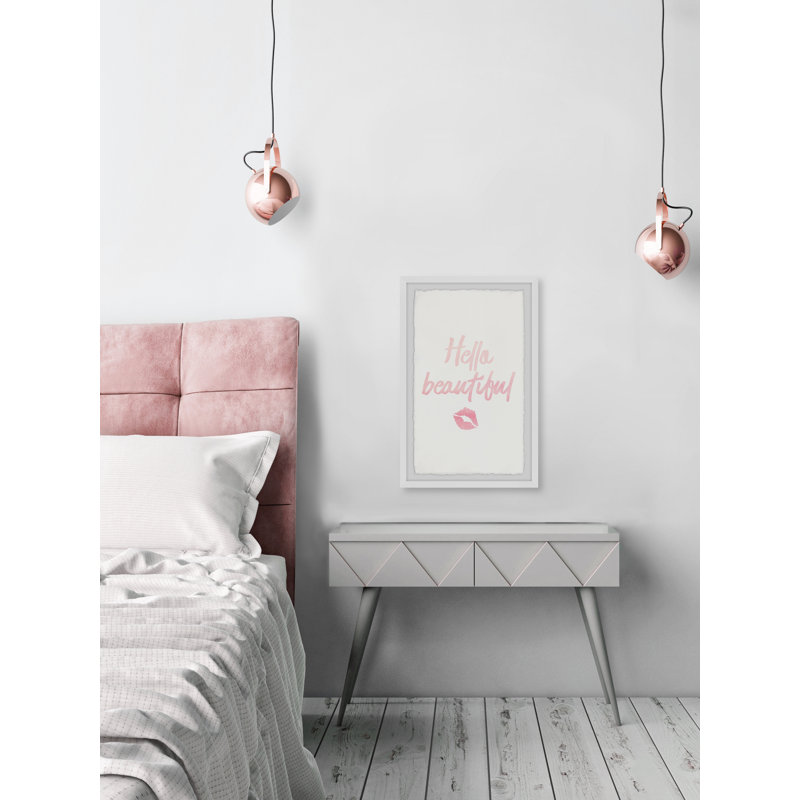 Hello beautiful-impression d’art textuel sur papier, H 30 po x l 20 po x P 1,5 po