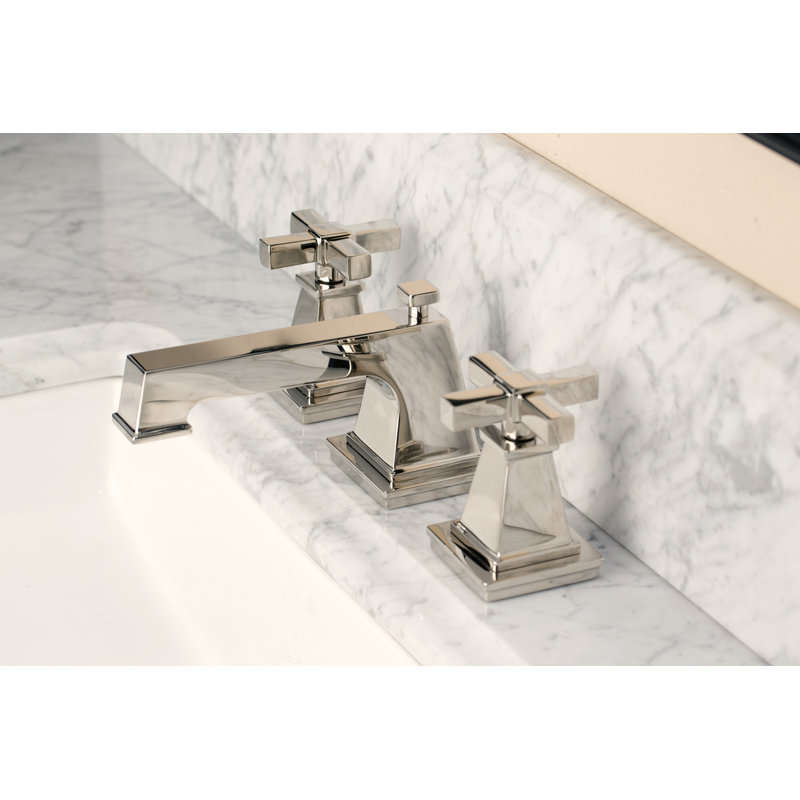 Malvina Widespread Bathroom Faucet with Drain Assembly, Polished Chrome
