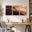 Dunes de sable ondoyantes sous une lumière dorée, ensemble de 3 toiles murales-1085391157