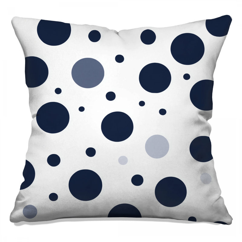 Polka Dots Throw Pillow, Pattern Double Sided Pillows, 18 x 18 inches
