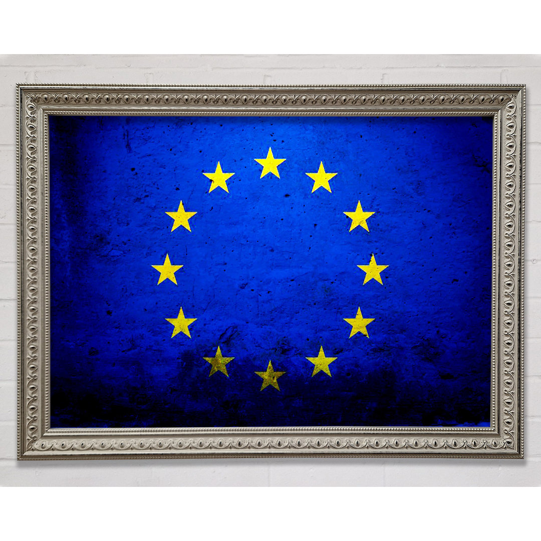 Eu Flagge - Einzelner Bilderrahmen Kunstdrucke